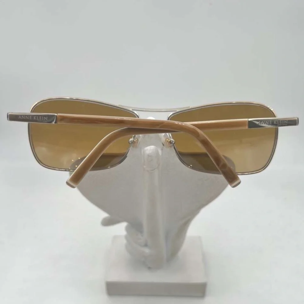 Anne Klein Brown Tan Aviator Sunglasses Frames AK4124 - Picture 4 of 6